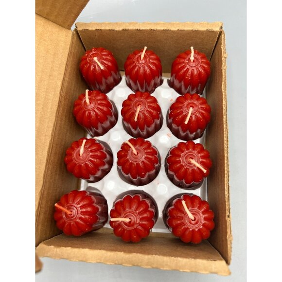 Home Interiors Other - Vtg Home Interiors Votive Candles 2" Box of 12 #1121- 6 Rust Orange Baked Apple